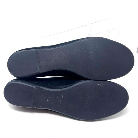 Rue du Jour Paris Loafer Womens Size 38.5 / 8 Slip on Black Suede Flat - Picture 8 of 9